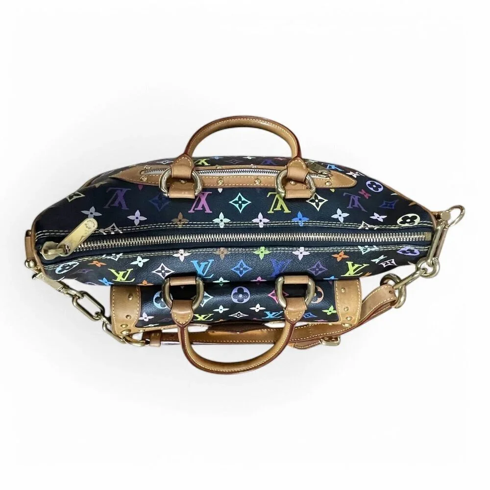 LOUIS VUITTON Multicolor Rita Black LV x TM Murakami Chain Shoulder Strap Bag